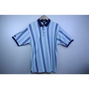 Vintage Carlyle Men's Shirt Beige Size XL Polo Collared Short Sleeve Made In USA